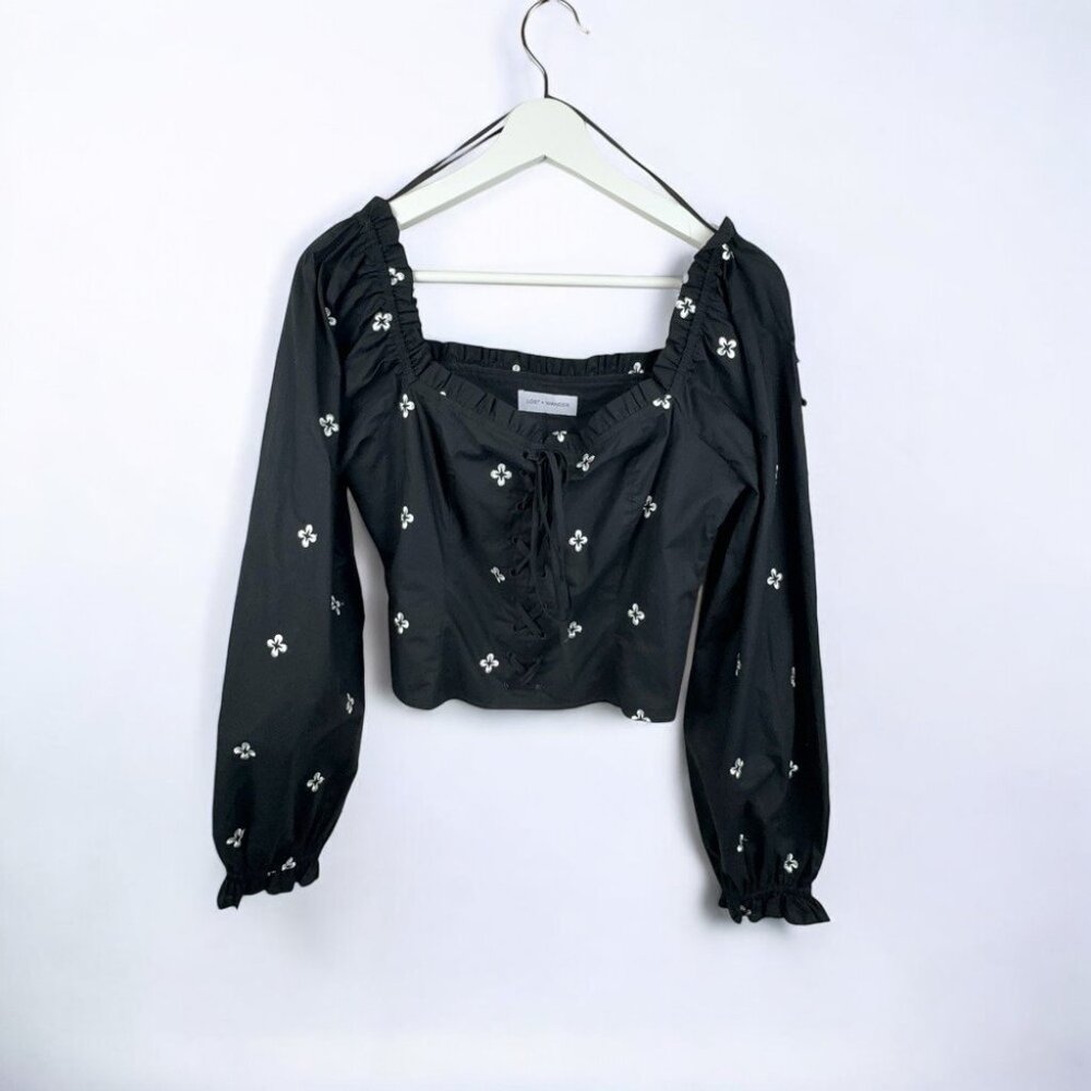 Lost + Wander Nightshade Long Sleeve Blouse